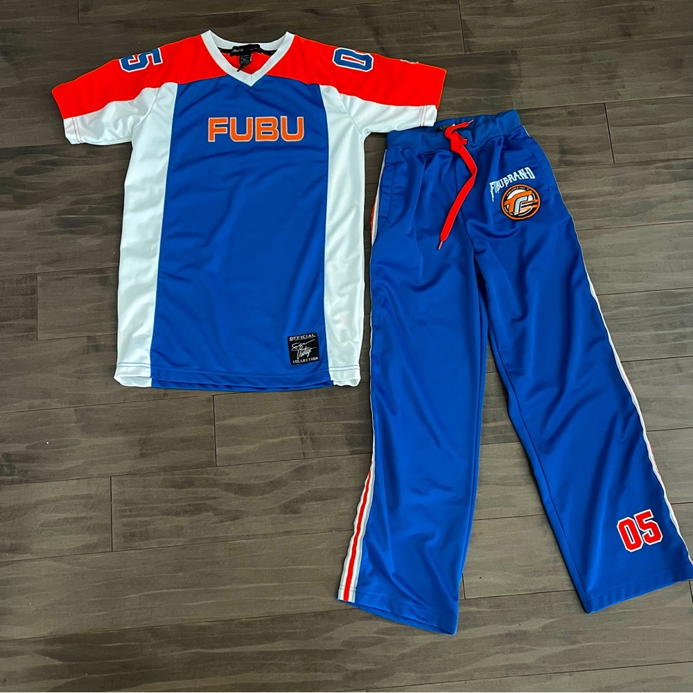 FUBU vintage Jersey & Workout pant lot size s/m